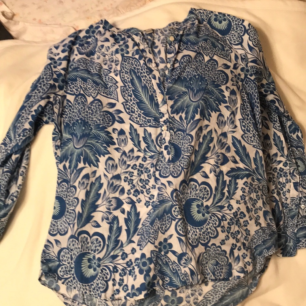 J crew cotton floral top